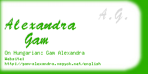 alexandra gam business card